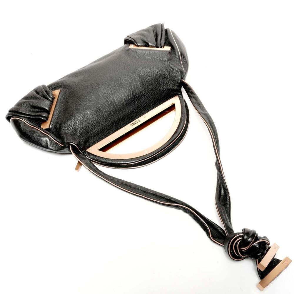 FENDI Black Leather Shoulder Bag - Picture 8 of 11
